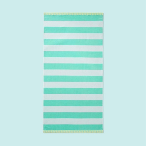 Stoney Clover Lane x Target :: Striped Beach Towel Green/Light - Picture 2 of 4